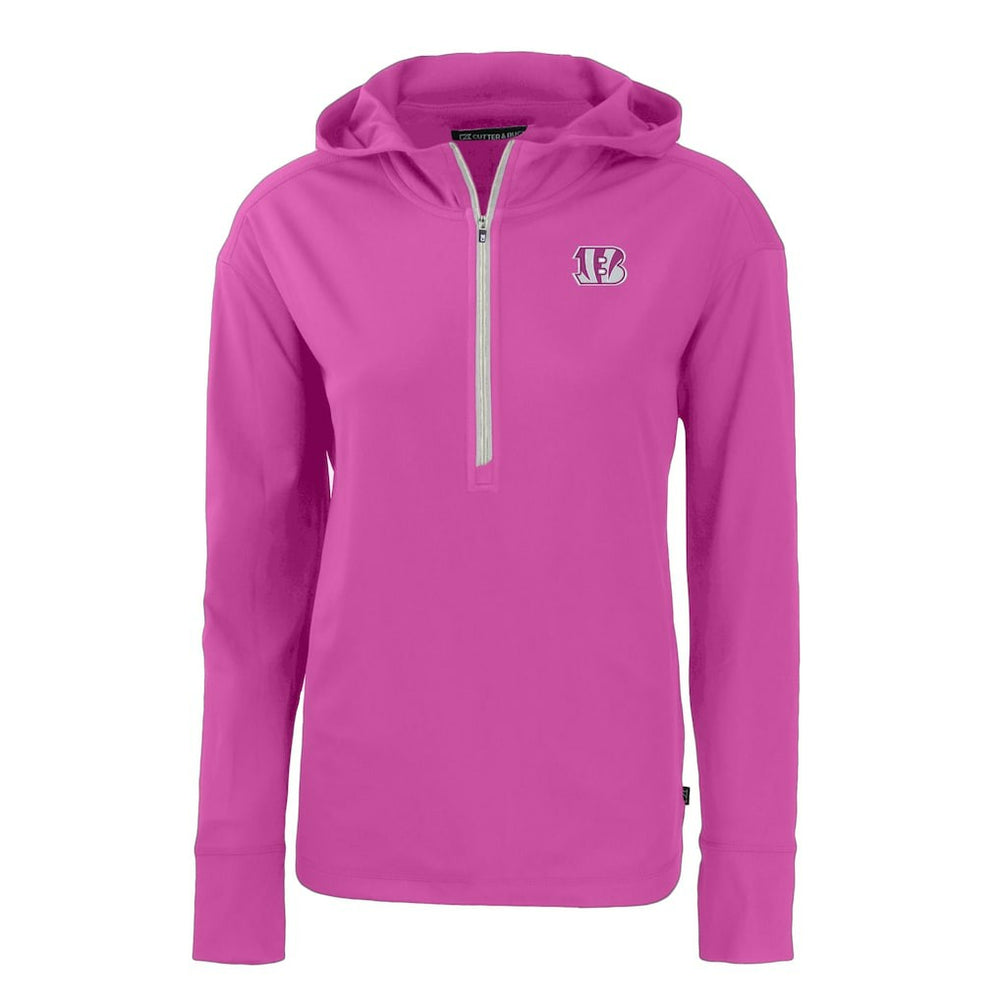 Cincinnati Bengals  Cutter & Buck Women's Daybreak Eco Recycled Half-Zip Hoodie