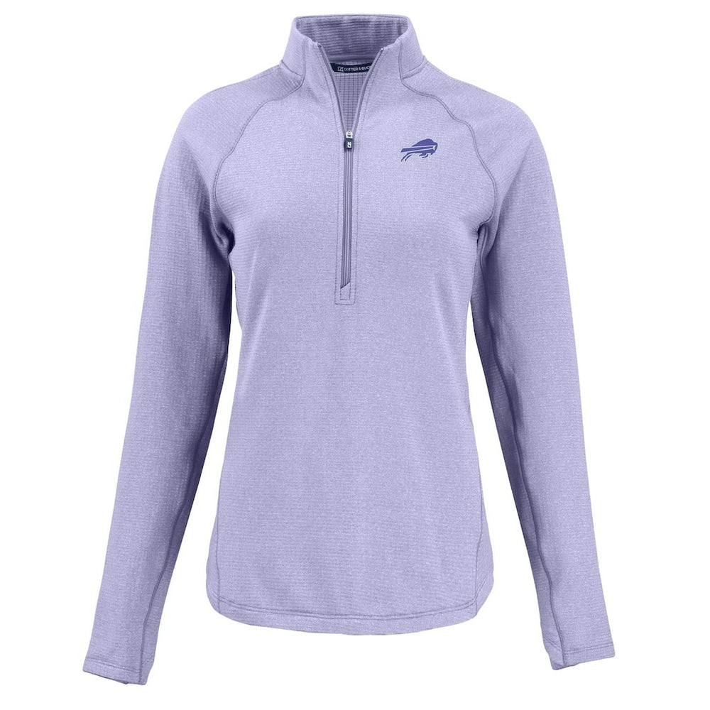 Buffalo Bills  Cutter & Buck Women's Peshastin Eco Fleece Recycled Half-Zip Top