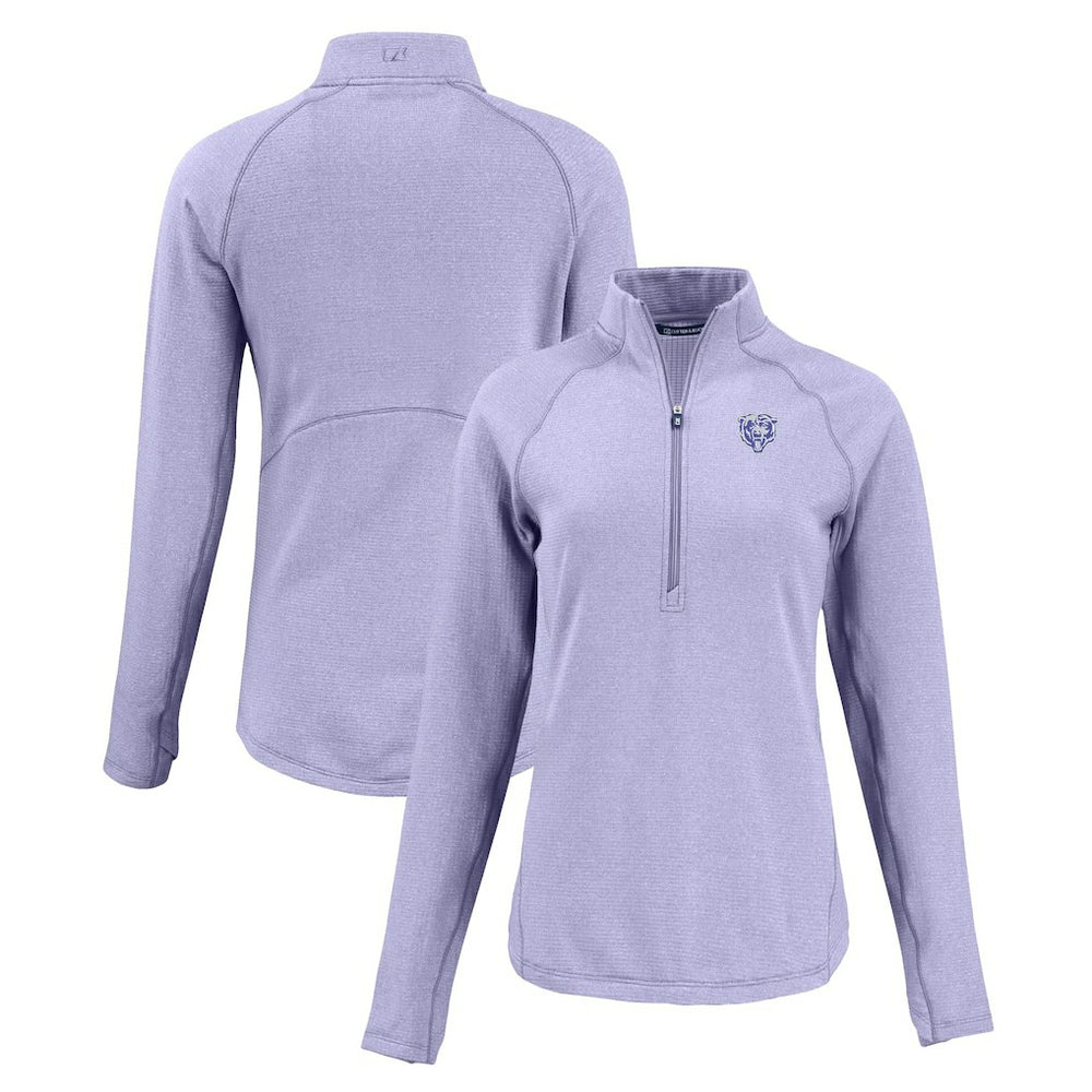 Chicago Bears  Cutter & Buck Women's Peshastin Eco Fleece Recycled Half-Zip Top