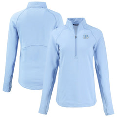 Cincinnati Bengals  Cutter & Buck Women's Peshastin Eco Fleece Recycled Half-Zip Top