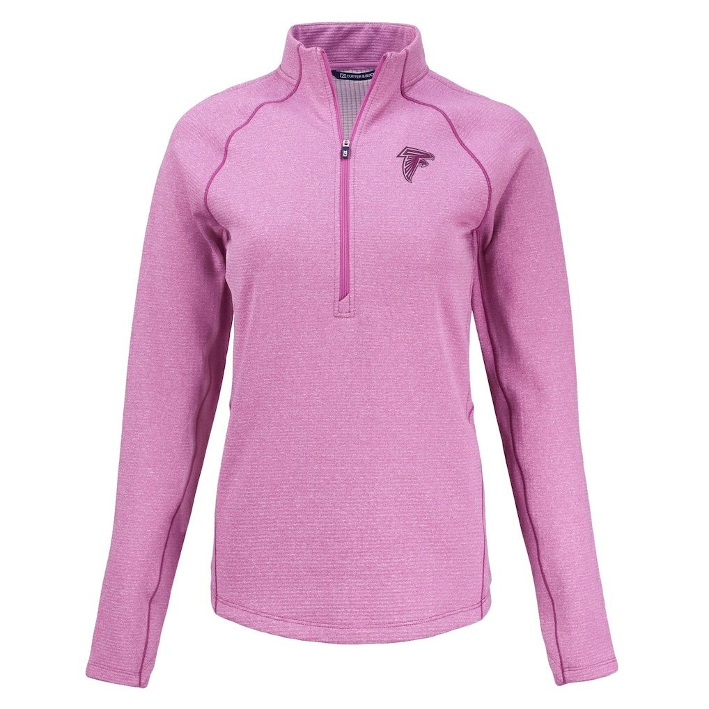 Atlanta Falcons  Cutter & Buck Women's Peshastin Eco Fleece Recycled Half-Zip Top