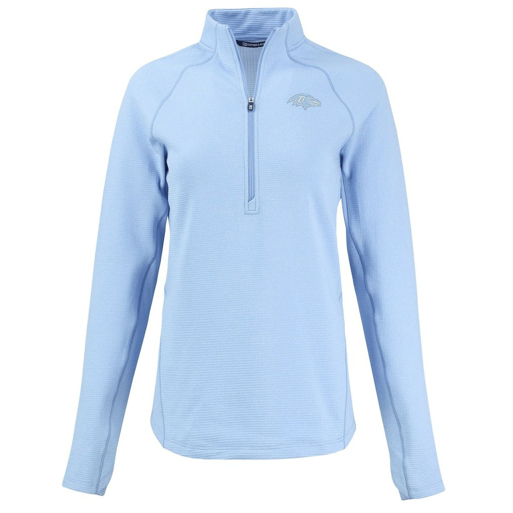 Baltimore Ravens  Cutter & Buck Women's Peshastin Eco Fleece Recycled Half-Zip Top