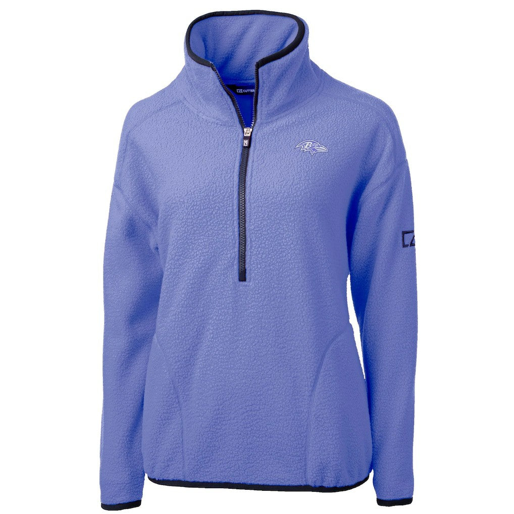 Baltimore Ravens  Cutter & Buck Women's Cascade Eco Fleece Half-Zip Jacket