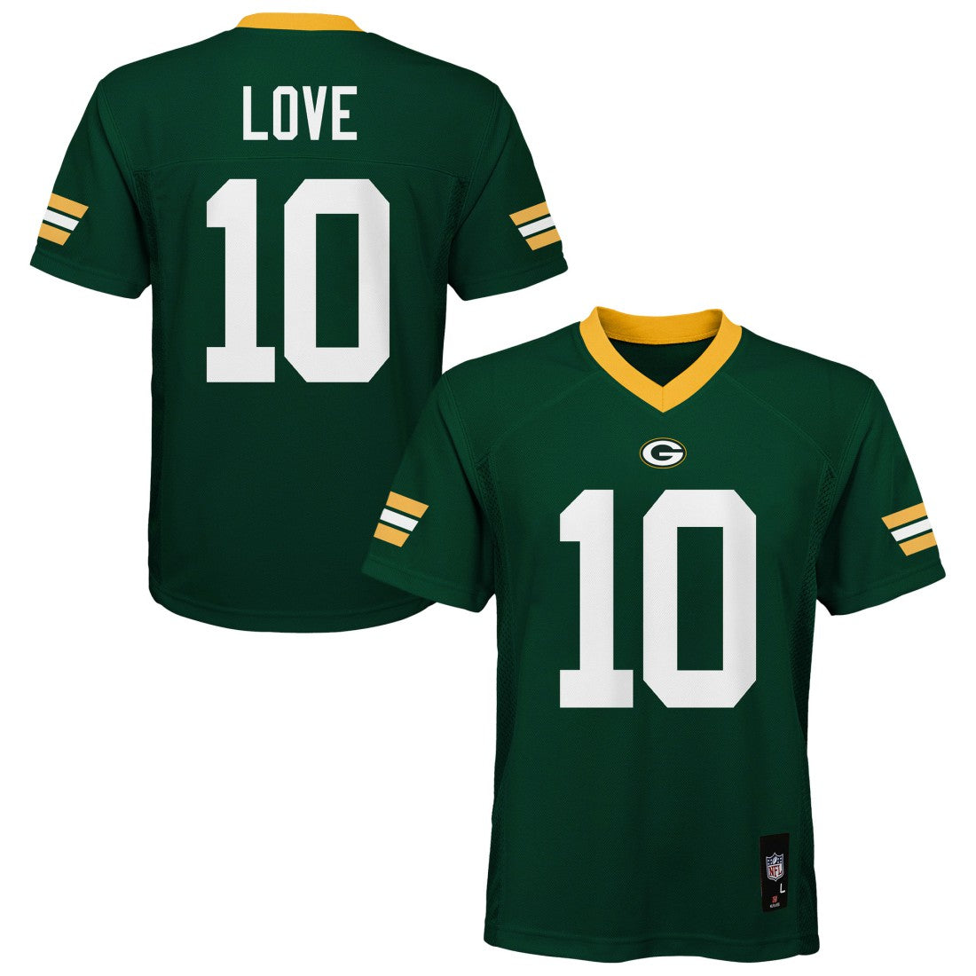 Green Bay Packers  Jordan Love  Outerstuff Preschool Replica Player Jersey