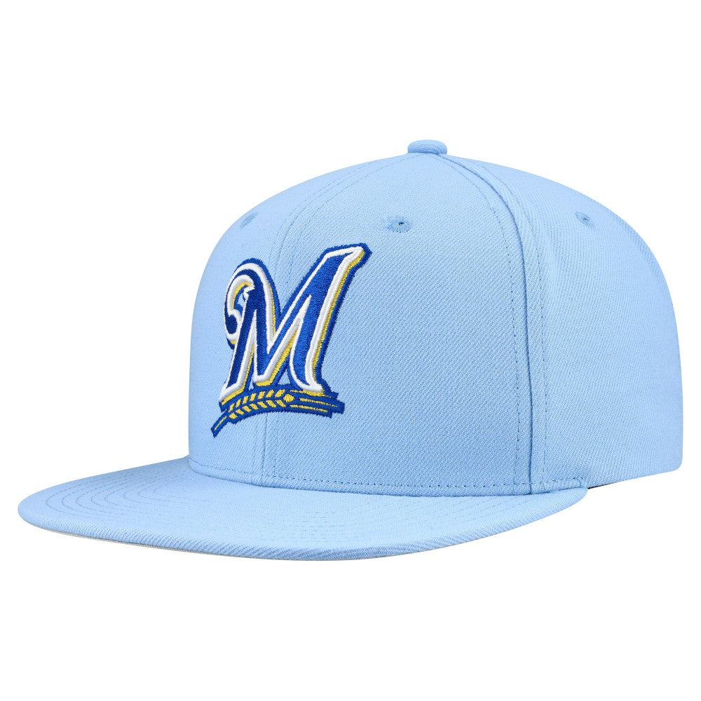 Milwaukee Brewers Mitchell & Ness Cooperstown Collection Basic Flip Snapback Hat | MLB Near me