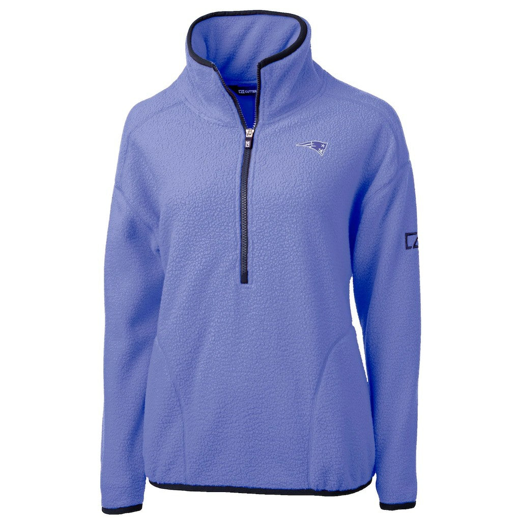 New England Patriots  Cutter & Buck Women's Cascade Eco Fleece Half-Zip Jacket
