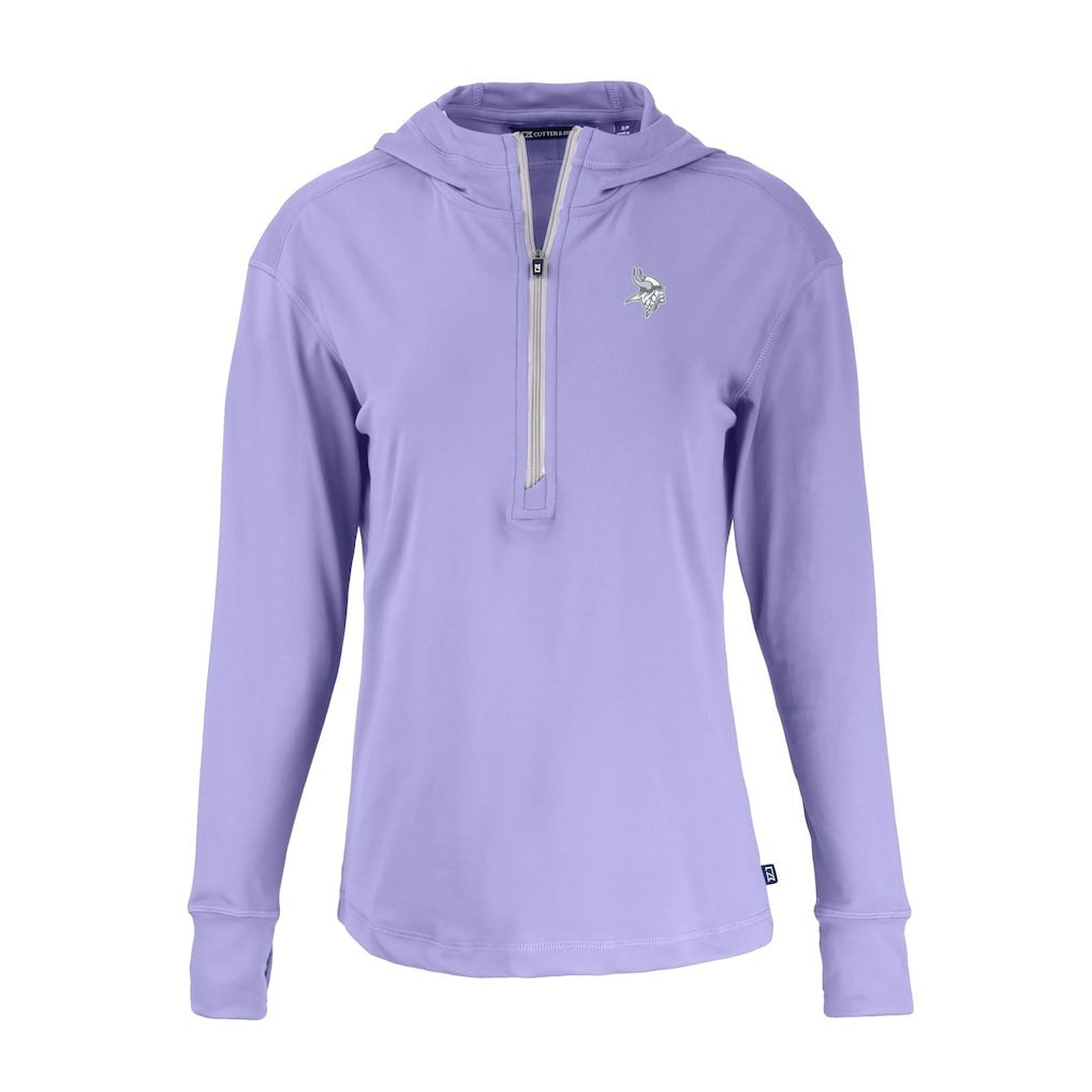 Minnesota Vikings  Cutter & Buck Women's Daybreak Eco Recycled Half-Zip Hoodie