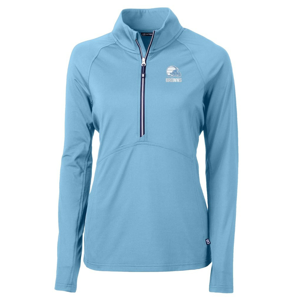 Cleveland Browns  Cutter & Buck Women's Adapt Eco Knit Stretch Recycled Half-Zip Top