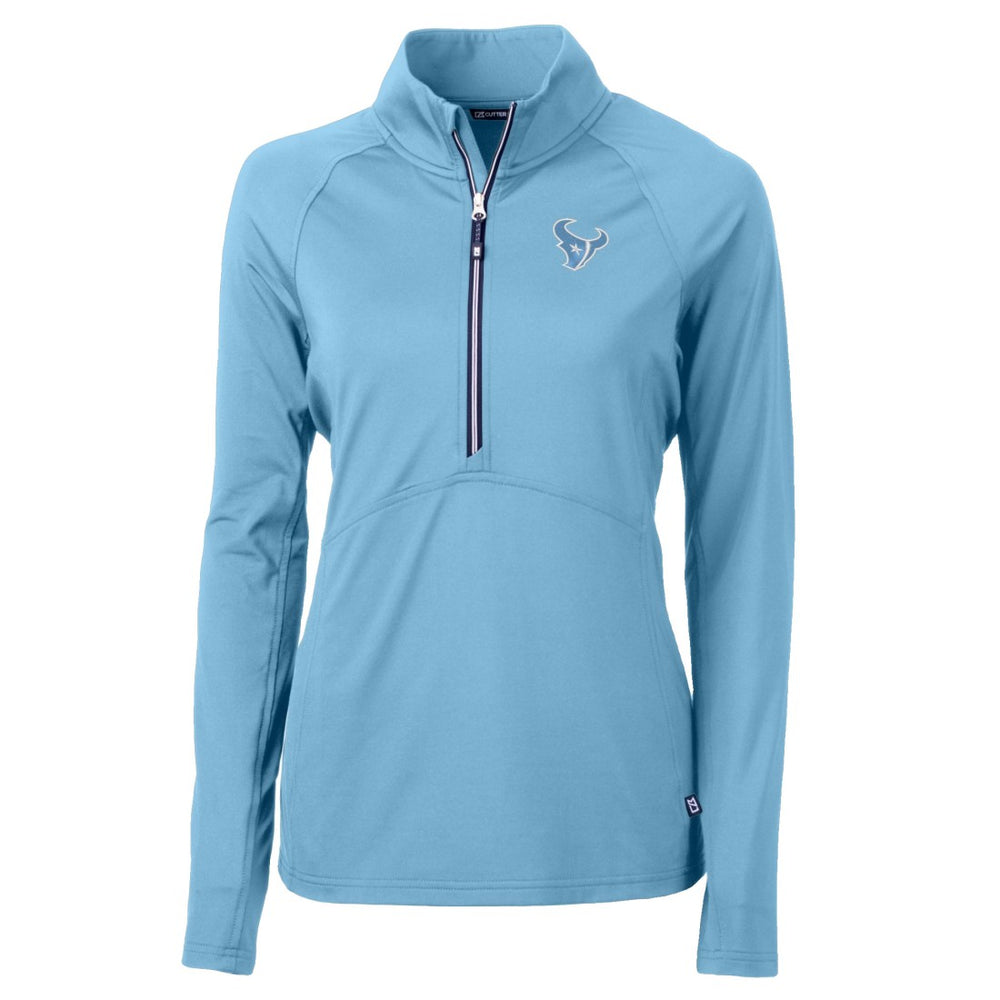 Houston Texans  Cutter & Buck Women's Adapt Eco Knit Stretch Recycled Half-Zip Top