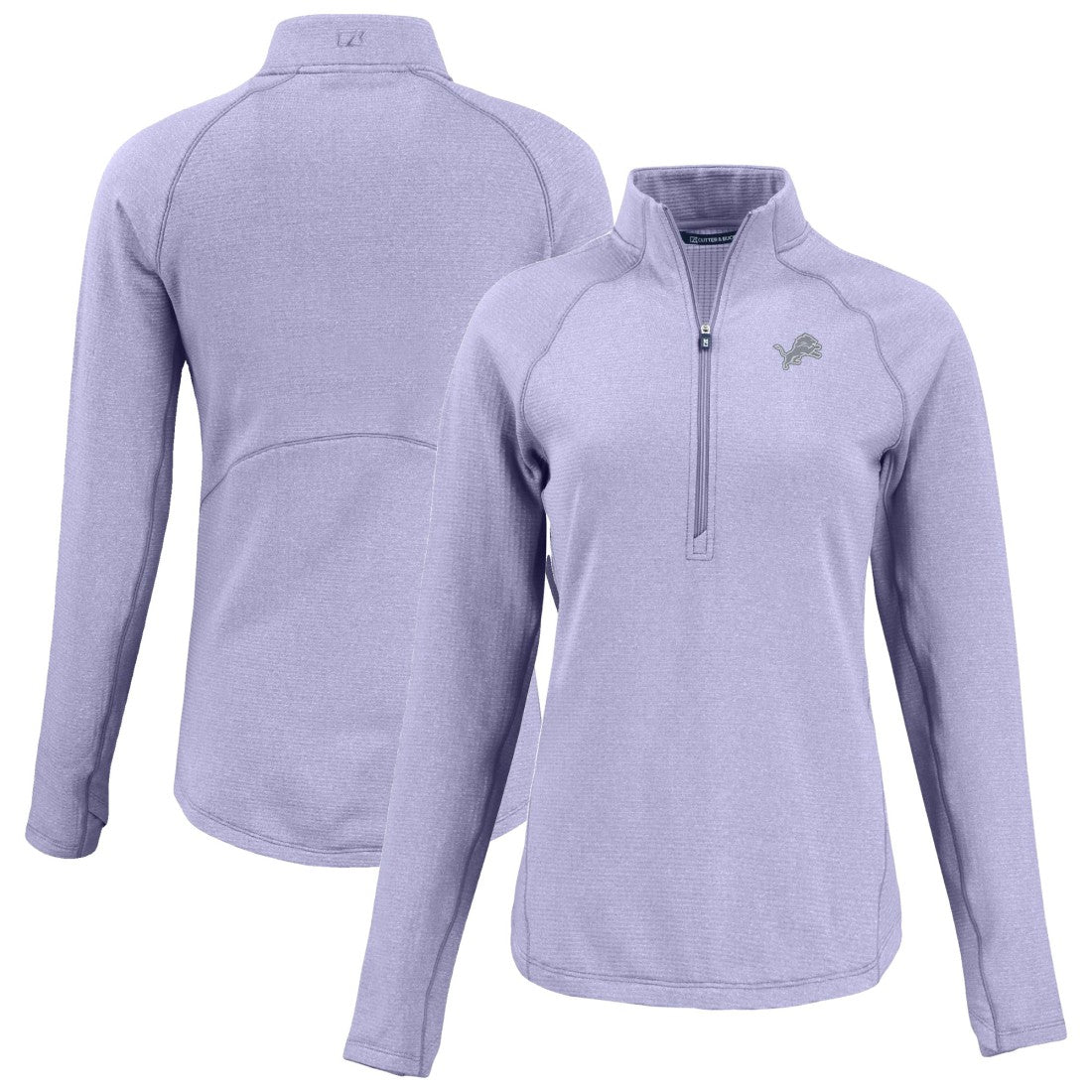 Detroit Lions  Cutter & Buck Women's Peshastin Eco Fleece Recycled Half-Zip Top