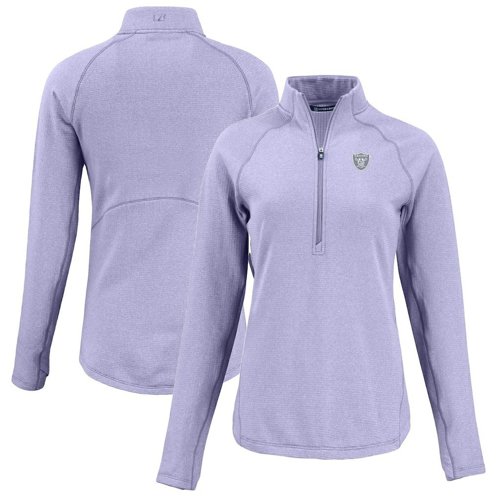 Las Vegas Raiders  Cutter & Buck Women's Peshastin Eco Fleece Recycled Half-Zip Top