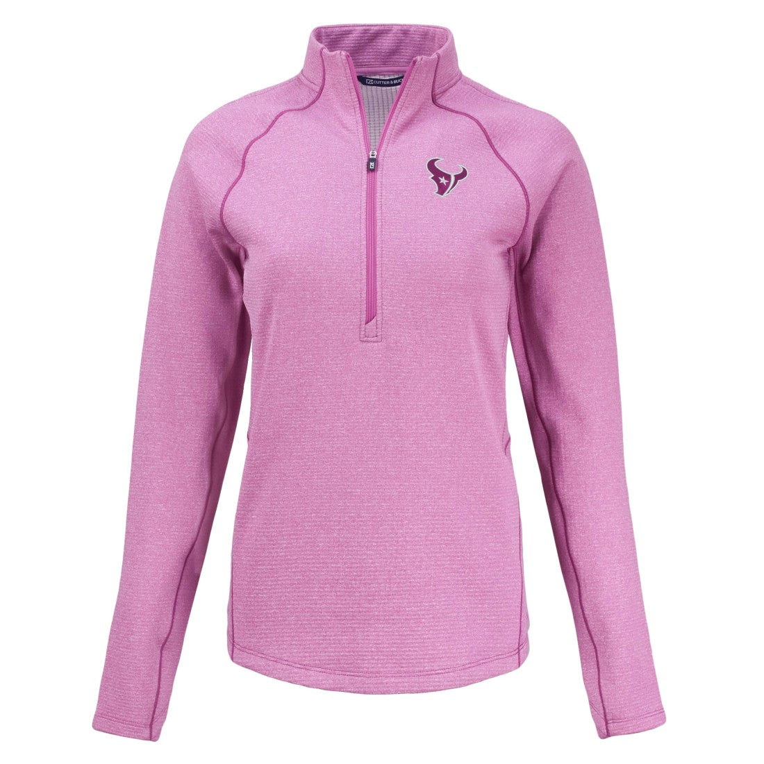 Houston Texans  Cutter & Buck Women's Peshastin Eco Fleece Recycled Half-Zip Top