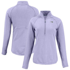 New England Patriots  Cutter & Buck Women's Peshastin Eco Fleece Recycled Half-Zip Top