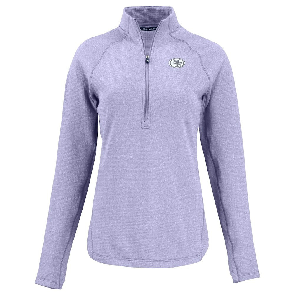 San Francisco 49ers  Cutter & Buck Women's Peshastin Eco Fleece Recycled Half-Zip Top