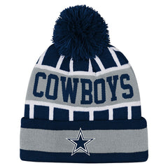 Dallas Cowboys  Outerstuff Youth Go Fast Cuffed Knit Hat with Pom