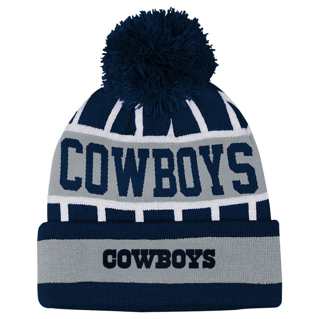 Dallas Cowboys  Outerstuff Youth Go Fast Cuffed Knit Hat with Pom