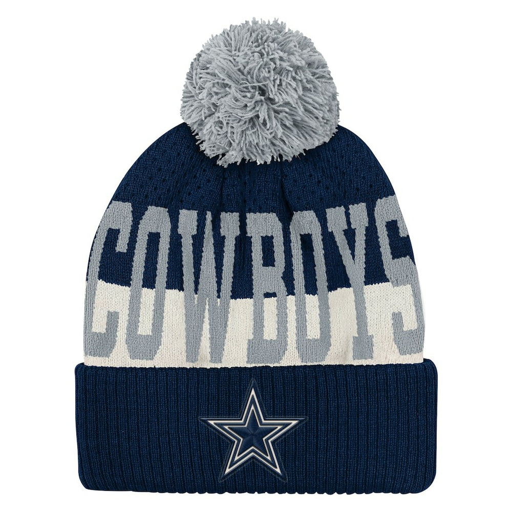 Dallas Cowboys  Outerstuff Youth Modern Fan Cuffed Knit Hat with Pom