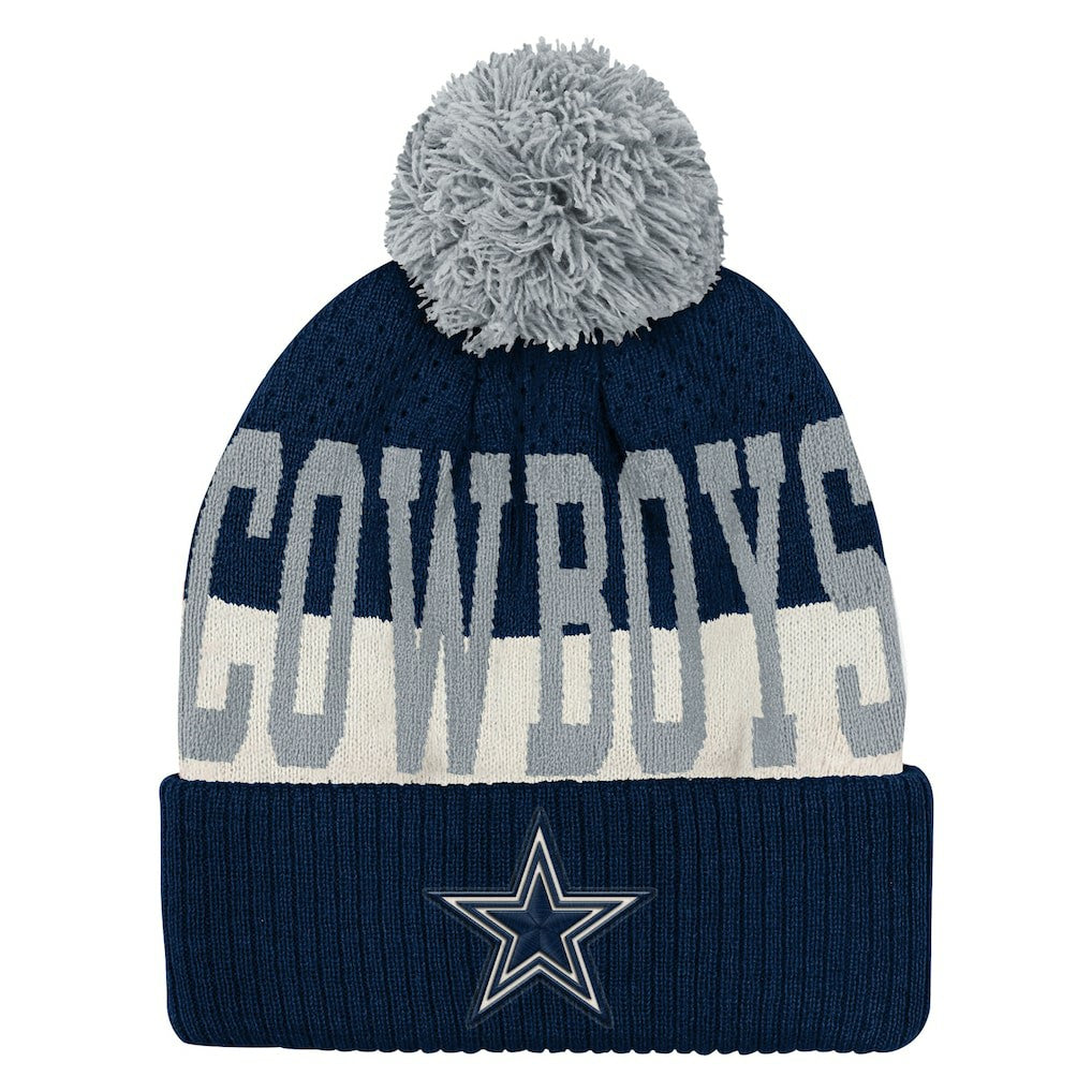 Dallas Cowboys  Outerstuff Youth Modern Fan Cuffed Knit Hat with Pom