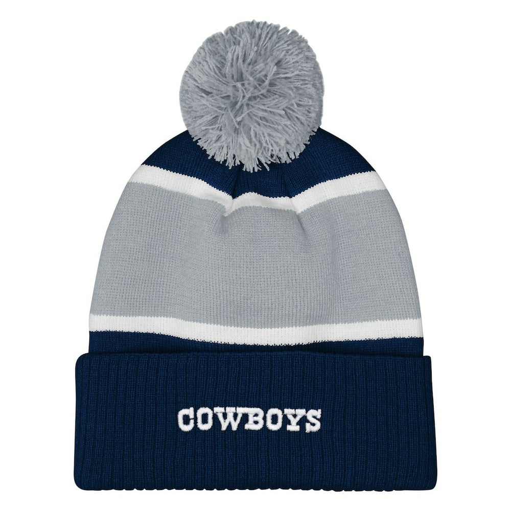 Dallas Cowboys  Outerstuff Girls Youth Let's Play Cuffed Knit Hat with Pom