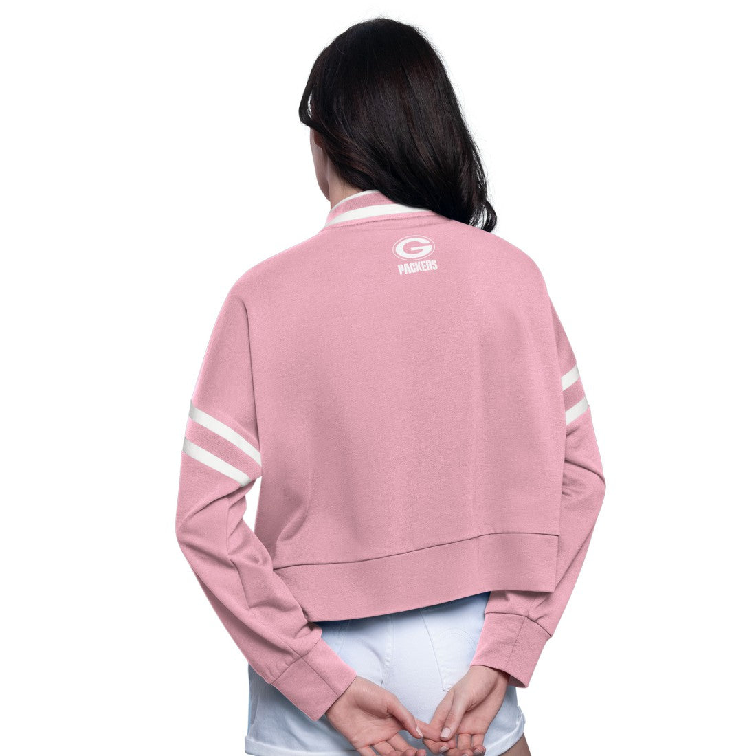 Green Bay Packers  Starter Women's Power Play Cropped Pullover Sweatshirt