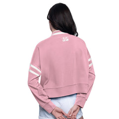 Cincinnati Bengals  Starter Women's Power Play Cropped Pullover Sweatshirt