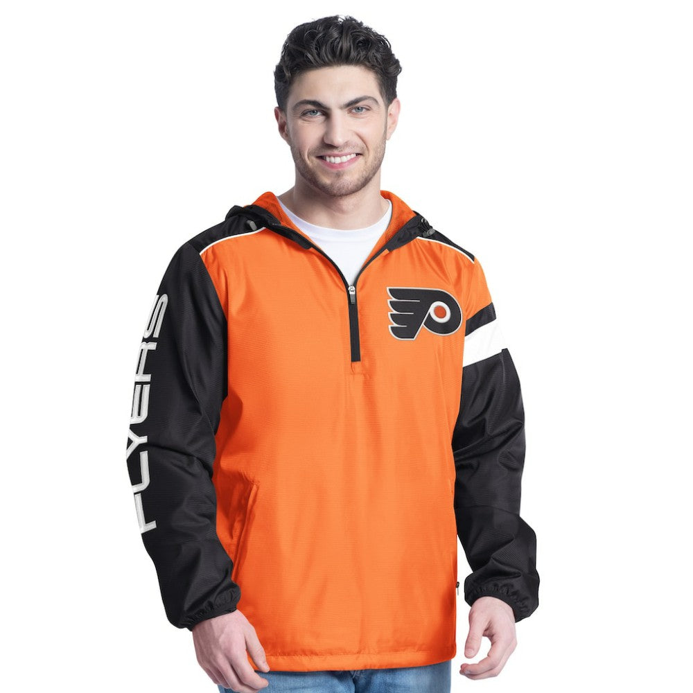 Philadelphia Flyers G-III Sports by Carl Banks Lateral Half-Zip Hoodie Jacket For Sale