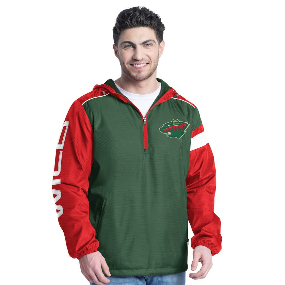 Minnesota Wild G-III Sports by Carl Banks Lateral Half-Zip Hoodie Jacket Discount