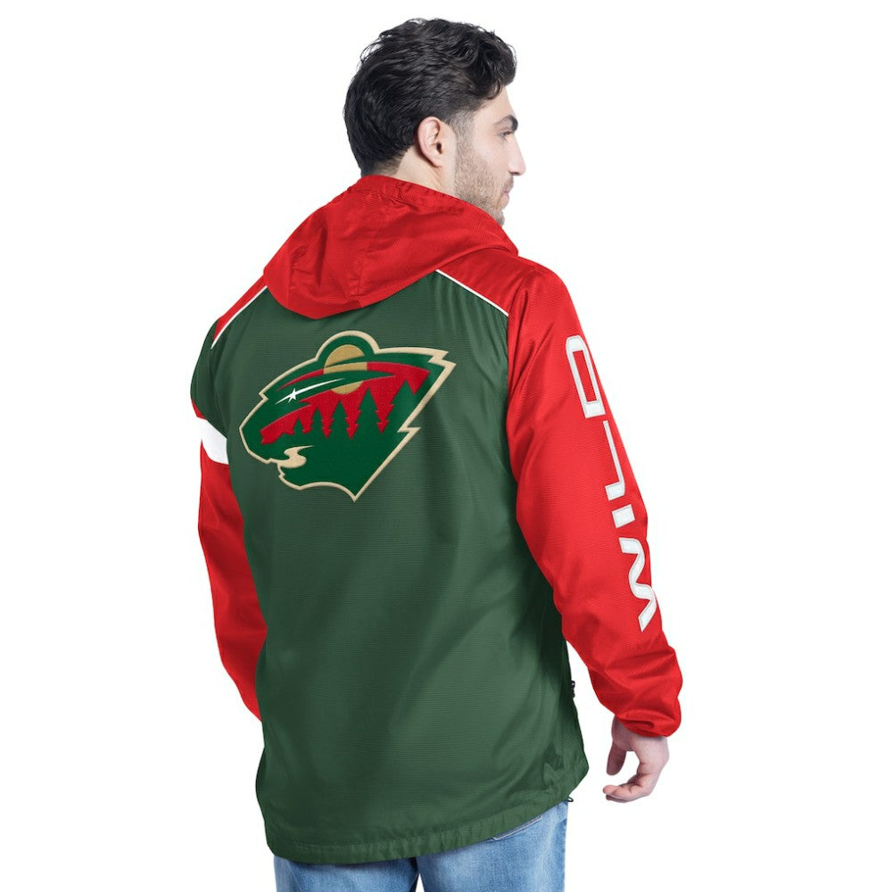 Minnesota Wild G-III Sports by Carl Banks Lateral Half-Zip Hoodie Jacket Discount