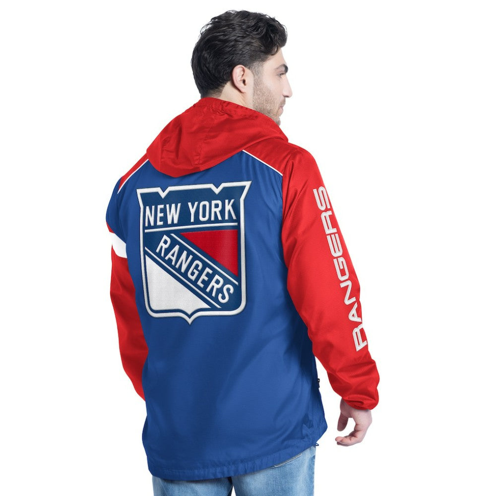 New York Rangers G-III Sports by Carl Banks Lateral Half-Zip Hoodie Jacket Outlet