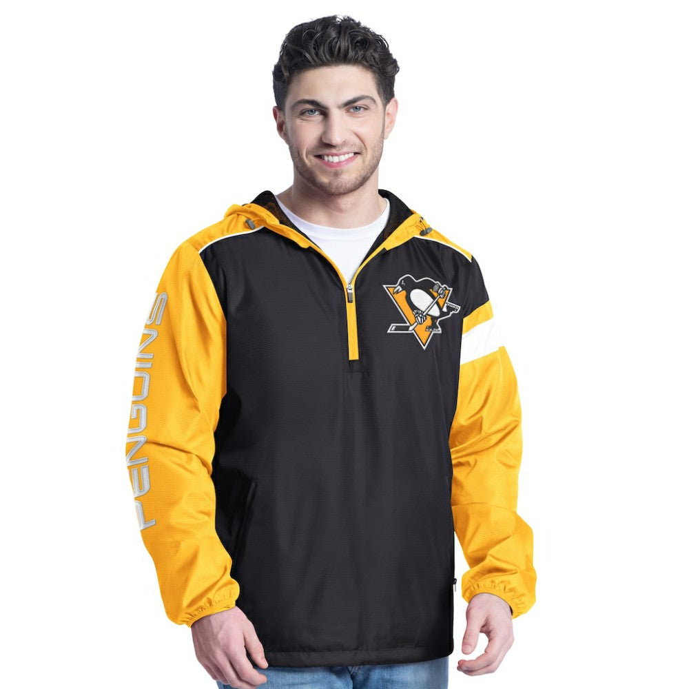 Pittsburgh Penguins G-III Sports by Carl Banks Lateral Half-Zip Hoodie Jacket For Sale
