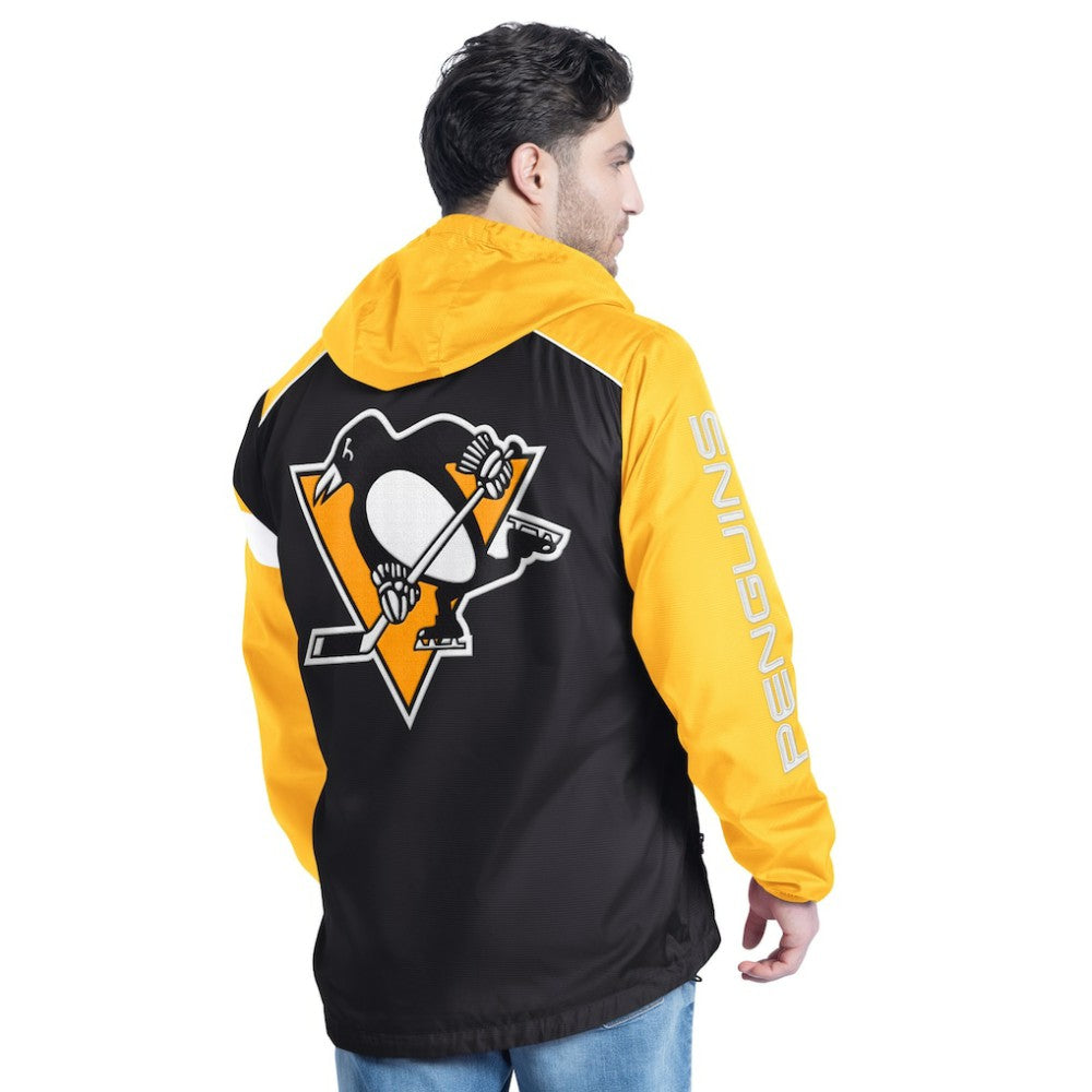Pittsburgh Penguins G-III Sports by Carl Banks Lateral Half-Zip Hoodie Jacket For Sale