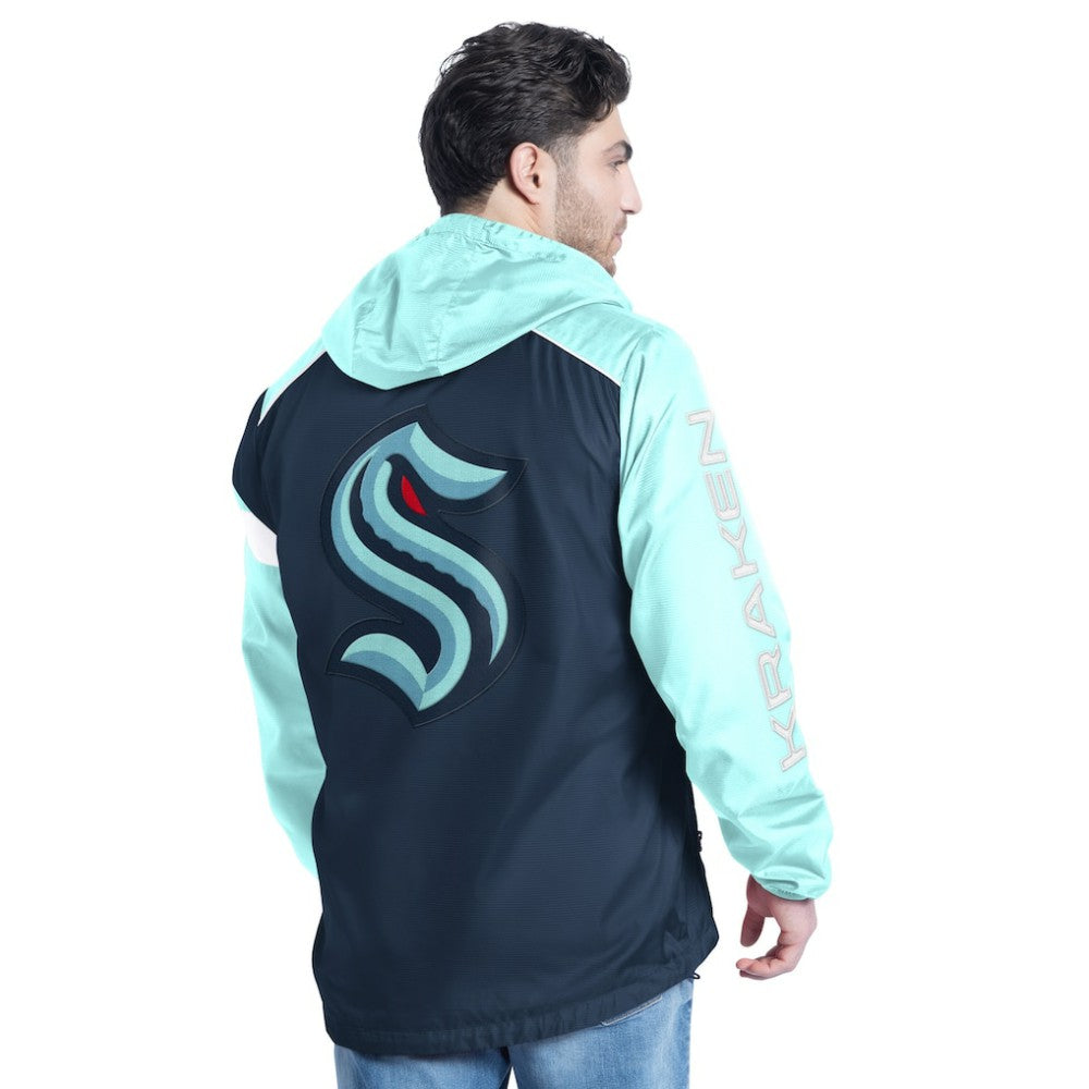 Seattle Kraken G-III Sports by Carl Banks Lateral Half-Zip Hoodie Jacket For Sale