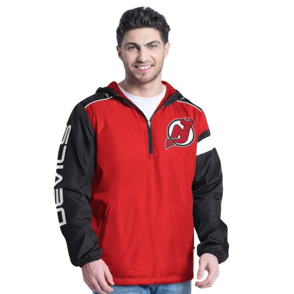 New Jersey Devils G-III Sports by Carl Banks Lateral Half-Zip Hoodie Jacket Discount