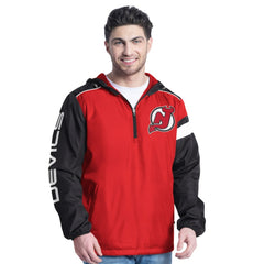 New Jersey Devils G-III Sports by Carl Banks Lateral Half-Zip Hoodie Jacket Discount