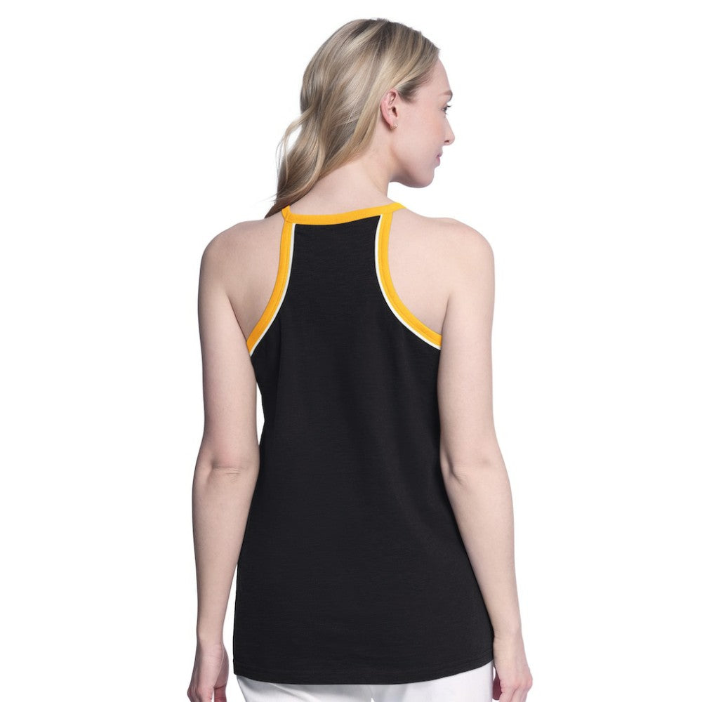 Boston Bruins G-III 4Her by Carl Banks Women's Curveball Racerback Scoop Neck Slub Tank Top Outlet