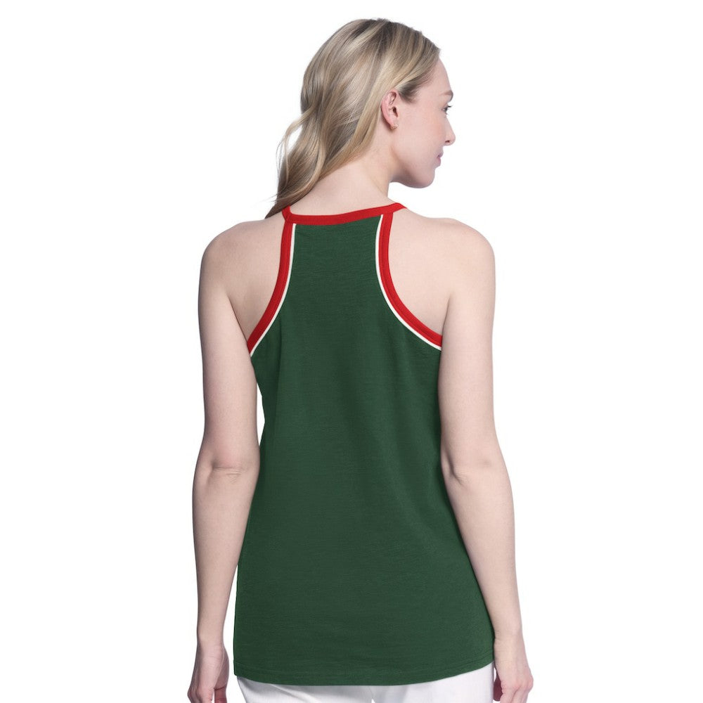 Minnesota Wild G-III 4Her by Carl Banks Women's Curveball Racerback Scoop Neck Slub Tank Top Outlet