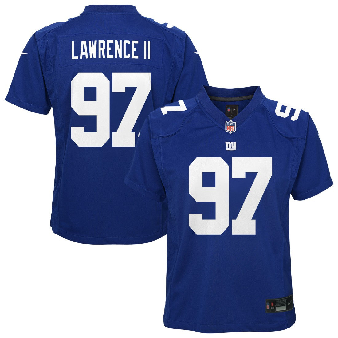 New York Giants Nike Dexter Lawrence  Youth Game Jersey