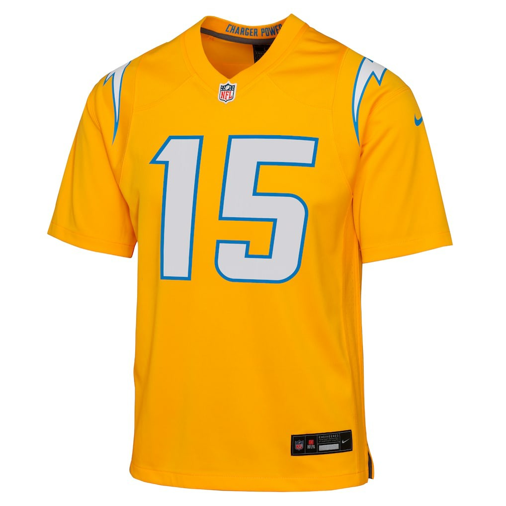Los Angeles Chargers Nike Ladd McConkey  Youth Alternate Charger Power Game Player Jersey