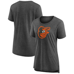 Baltimore Orioles Women's Weathered Official Logo Tri-Blend T-Shirt | MLB Sale