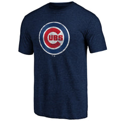 Chicago Cubs Weathered Official Logo Tri-Blend T-Shirt | MLB On Sale