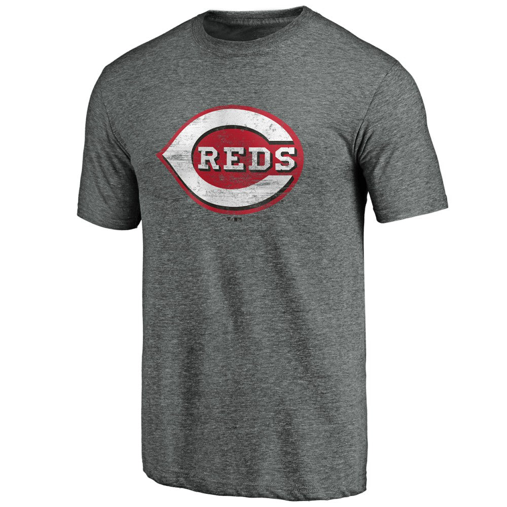 Cincinnati Reds Weathered Official Logo Tri-Blend T-Shirt | MLB US