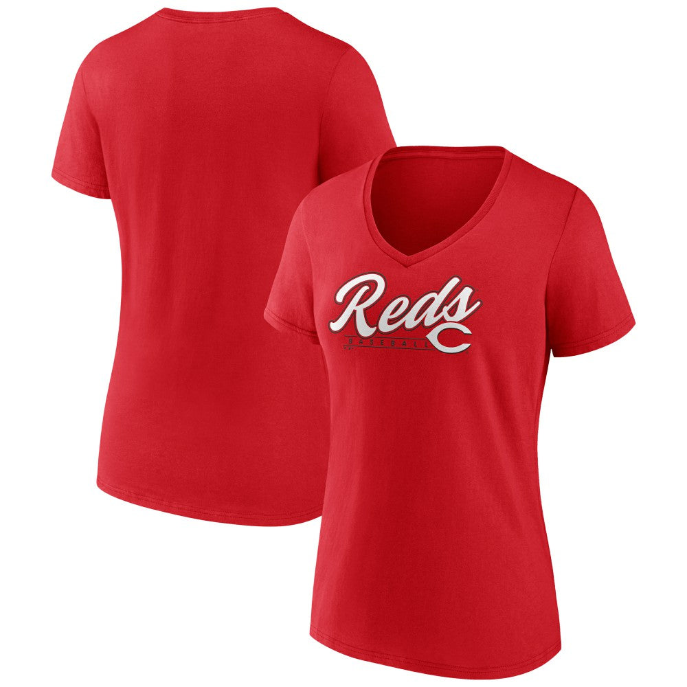 Cincinnati Reds Women's One And Only V-Neck T-Shirt | MLB Near me
