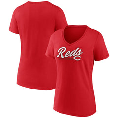 Cincinnati Reds Women's One And Only V-Neck T-Shirt | MLB Near me