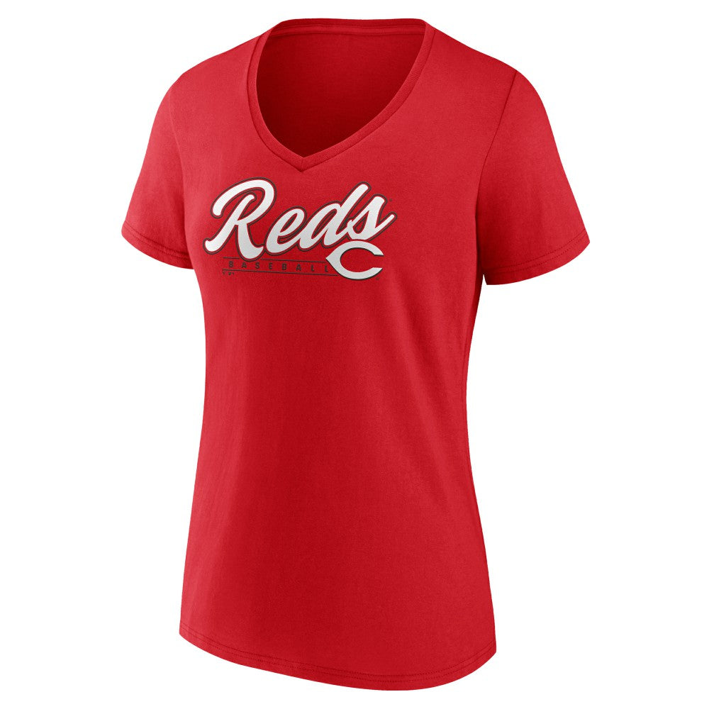 Cincinnati Reds Women's One And Only V-Neck T-Shirt | MLB Near me