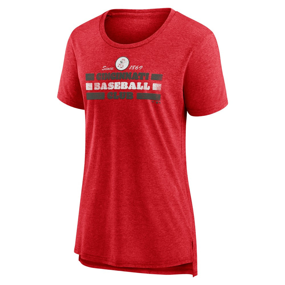 Cincinnati Reds Women's Power Swing Tri-Blend T-Shirt | MLB New