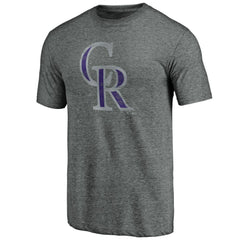 Colorado Rockies Weathered Official Logo Tri-Blend T-Shirt | MLB On Sale