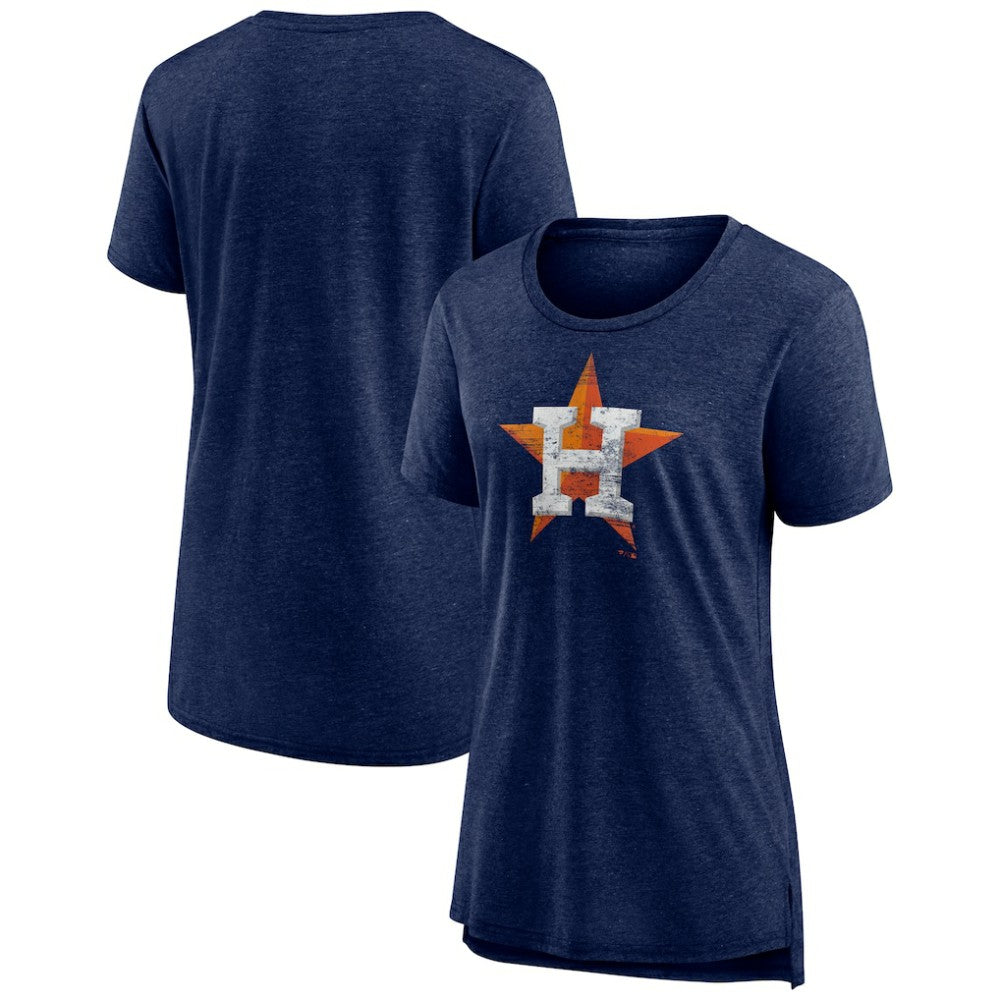 Houston Astros Women's Weathered Official Logo Tri-Blend T-Shirt | MLB Sale