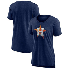 Houston Astros Women's Weathered Official Logo Tri-Blend T-Shirt | MLB Sale