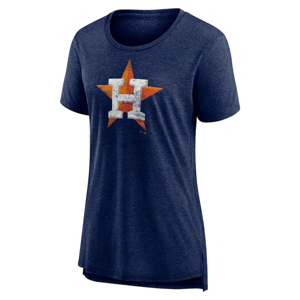 Houston Astros Women's Weathered Official Logo Tri-Blend T-Shirt | MLB Sale