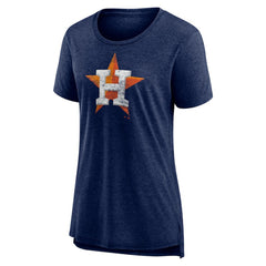 Houston Astros Women's Weathered Official Logo Tri-Blend T-Shirt | MLB Sale